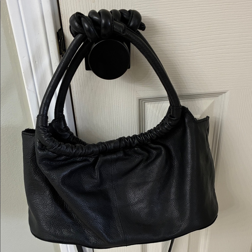 Free People Black Leather Shoulder Bag